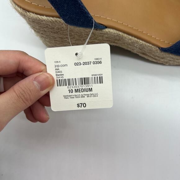 a.n.a Womens Dukes Heeled Sandals Denim Blue Size 10M - Picture 9 of 12